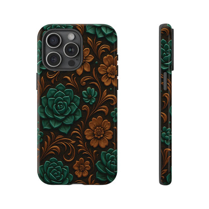 Faux Tooled Succulents Tough Case