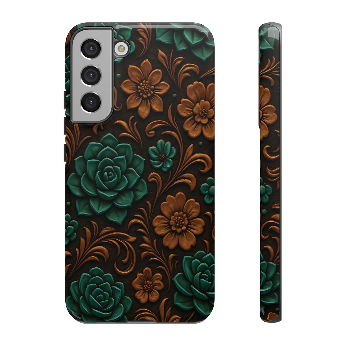 Faux Tooled Succulents Tough Case