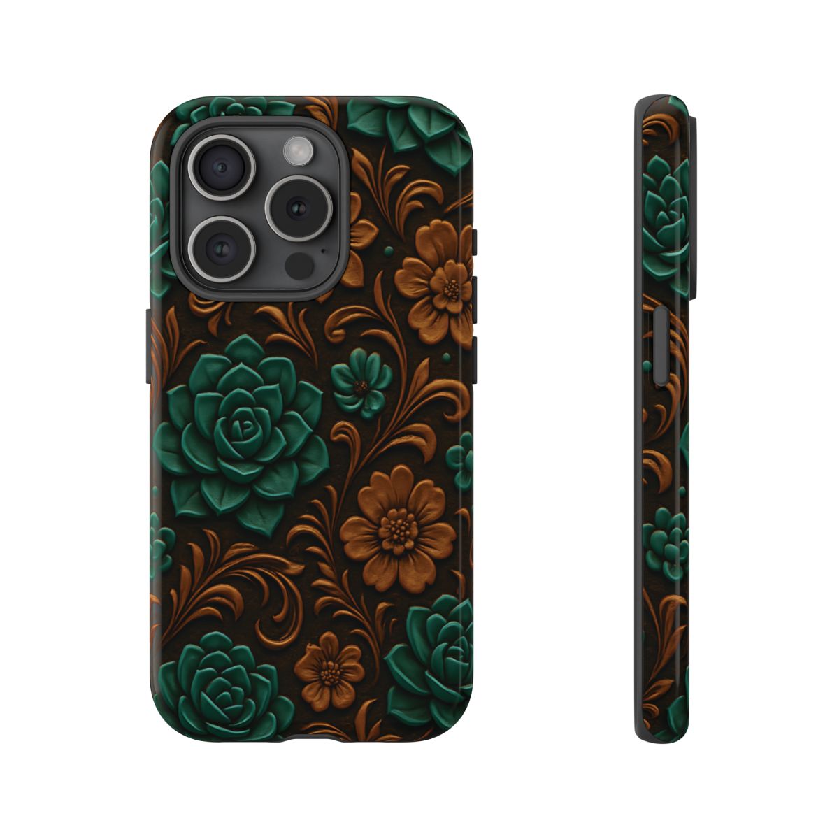 Faux Tooled Succulents Tough Case