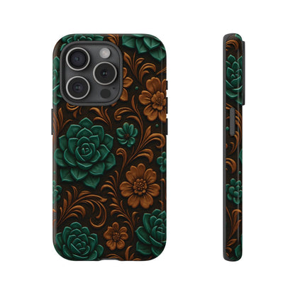 Faux Tooled Succulents Tough Case