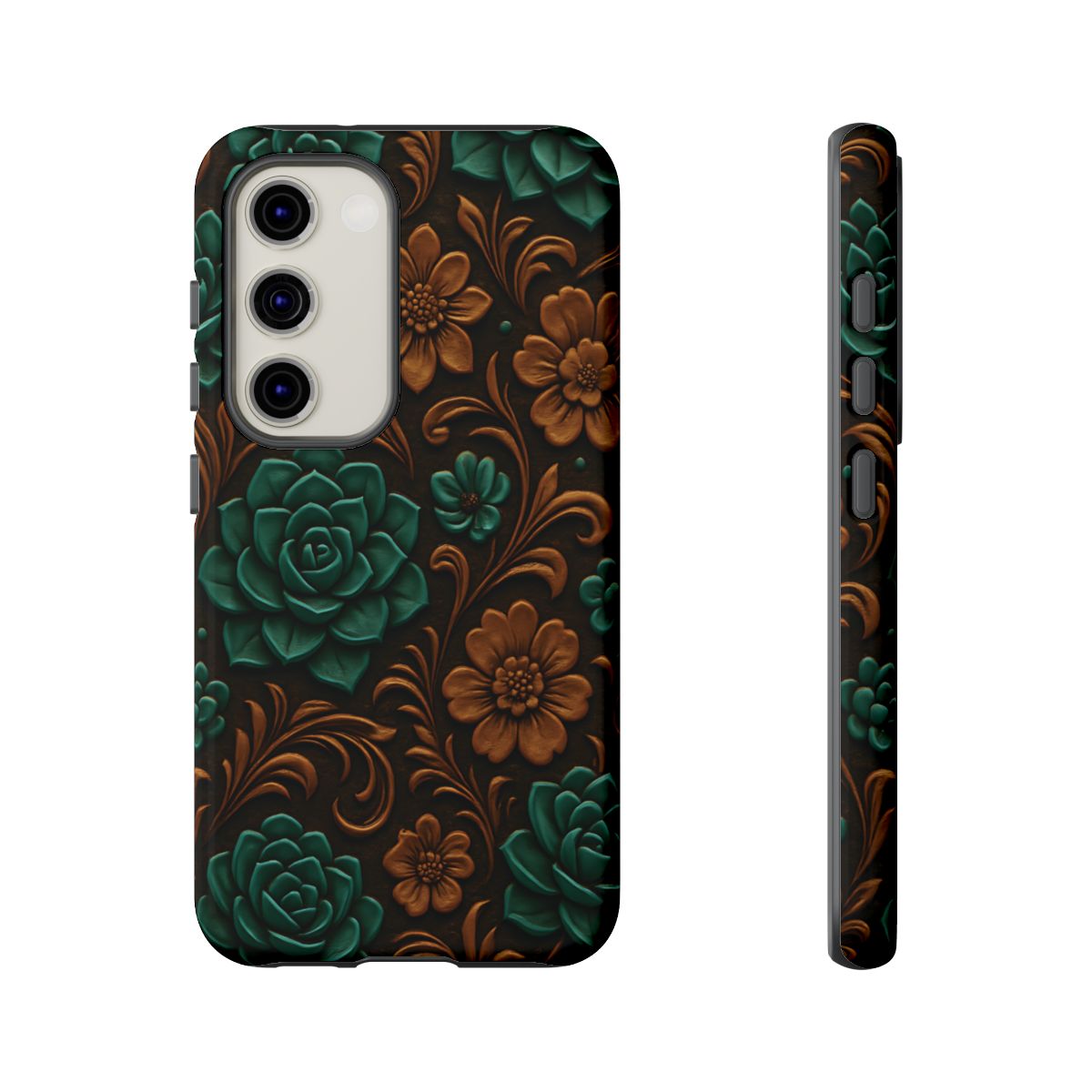 Faux Tooled Succulents Tough Case