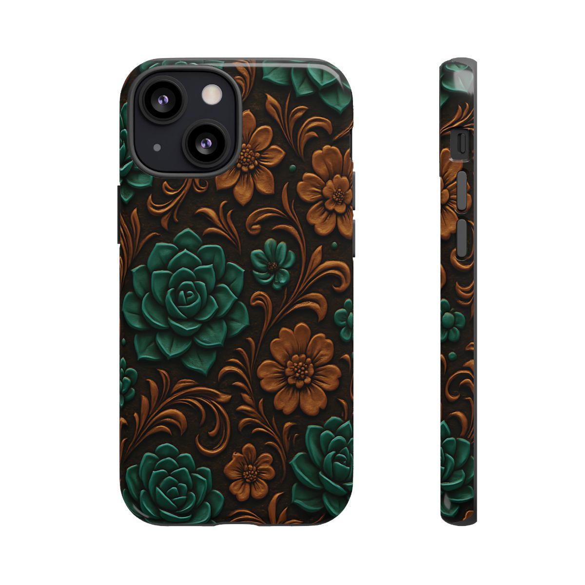 Faux Tooled Succulents Tough Case