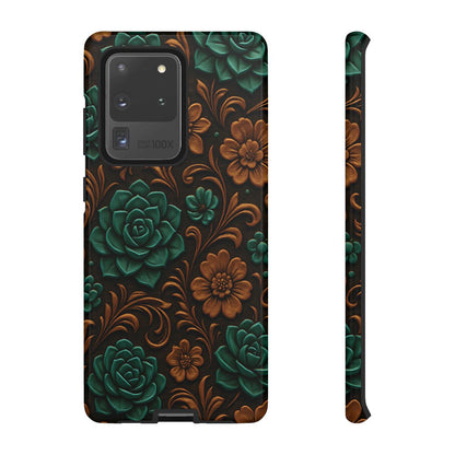 Faux Tooled Succulents Tough Case