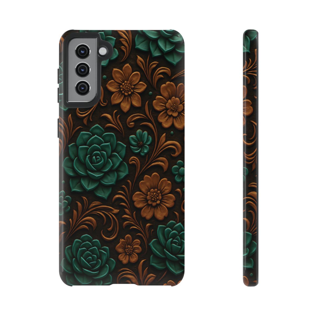 Faux Tooled Succulents Tough Case