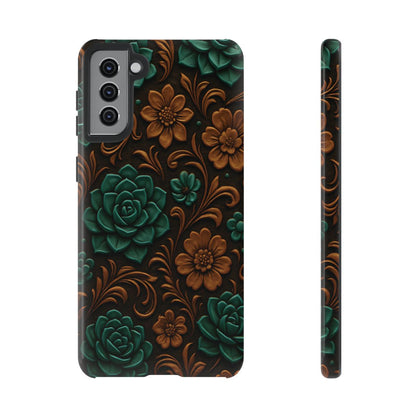 Faux Tooled Succulents Tough Case
