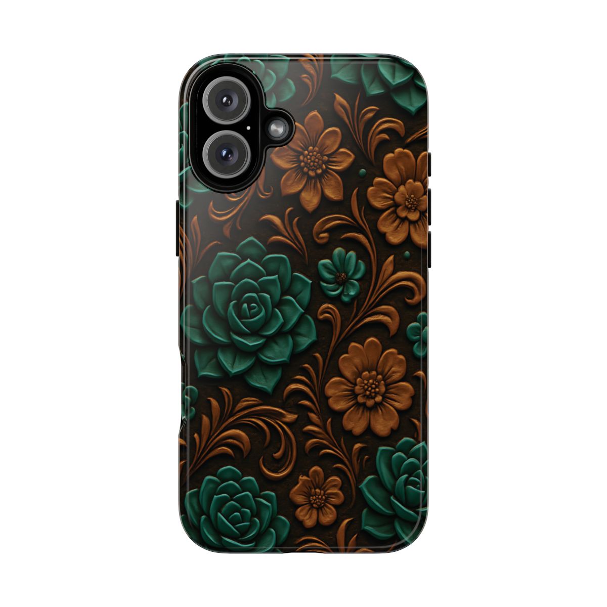 Faux Tooled Succulents Tough Case
