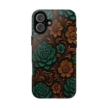 Faux Tooled Succulents Tough Case