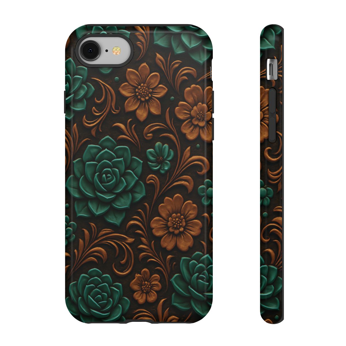 Faux Tooled Succulents Tough Case
