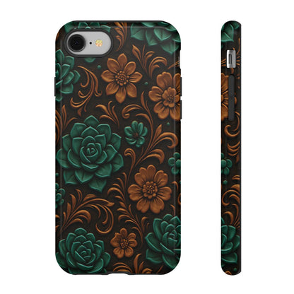 Faux Tooled Succulents Tough Case