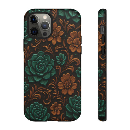 Faux Tooled Succulents Tough Case