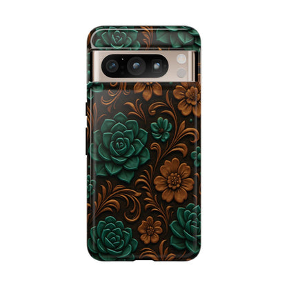 Faux Tooled Succulents Tough Case