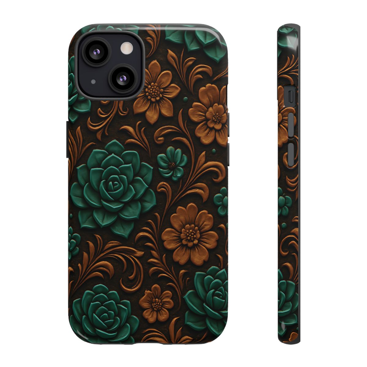 Faux Tooled Succulents Tough Case