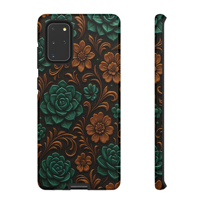 Faux Tooled Succulents Tough Case