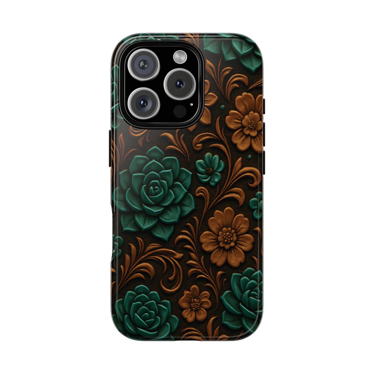 Faux Tooled Succulents Tough Case