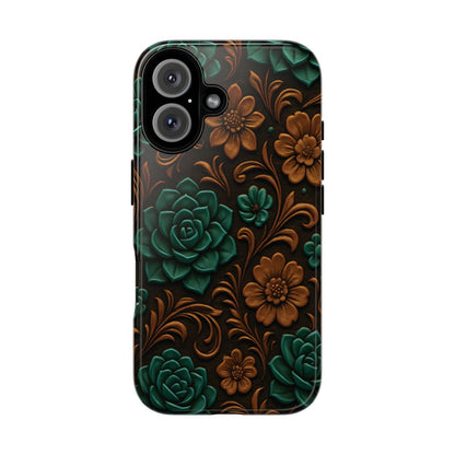 Faux Tooled Succulents Tough Case