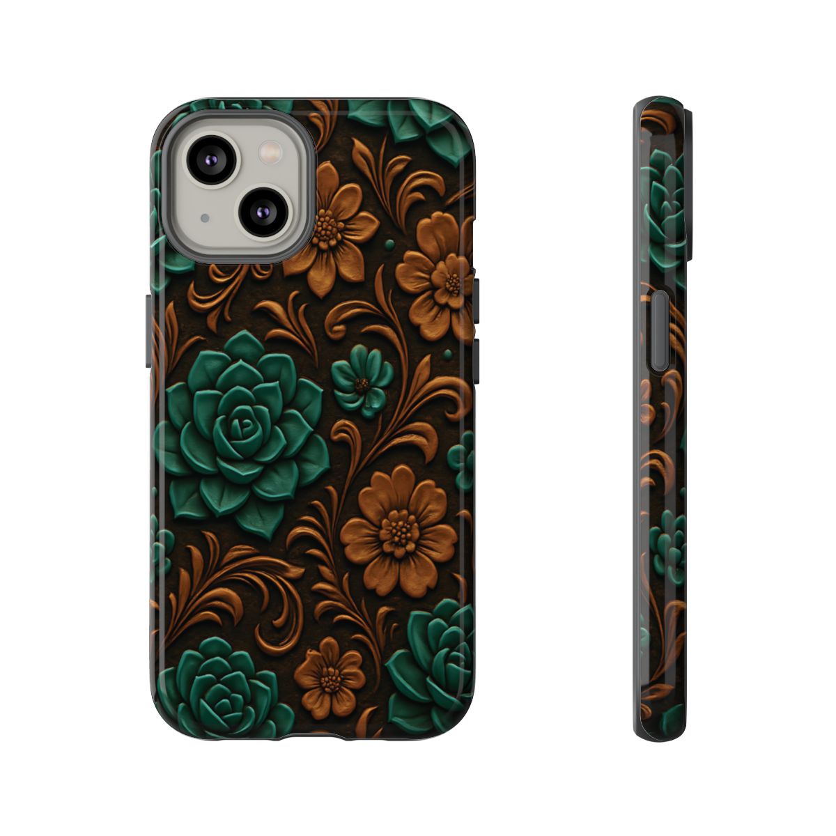 Faux Tooled Succulents Tough Case