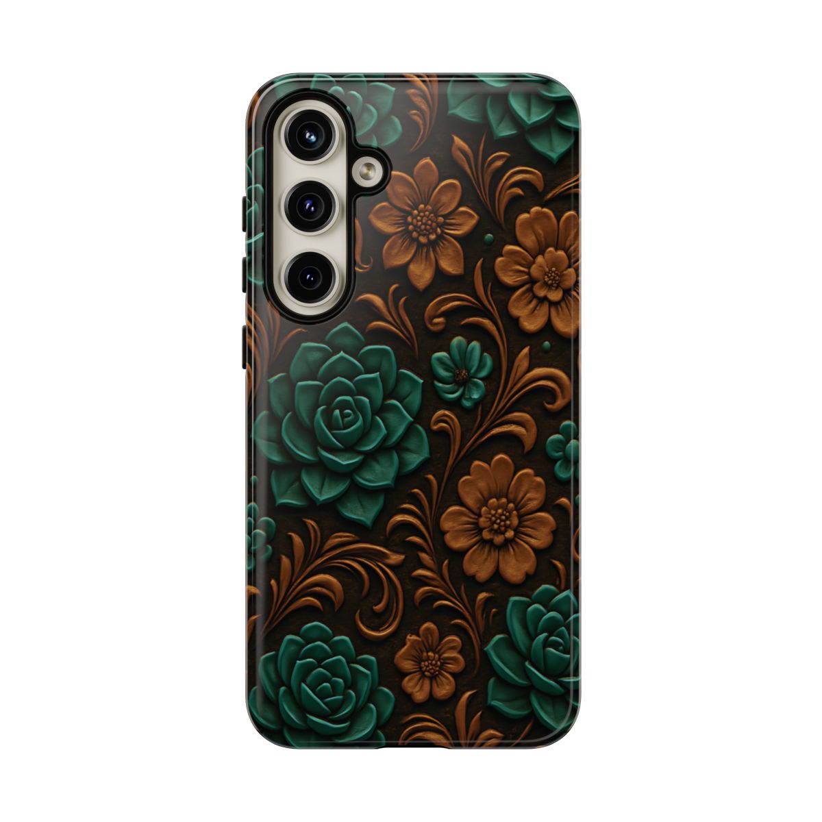 Faux Tooled Succulents Tough Case