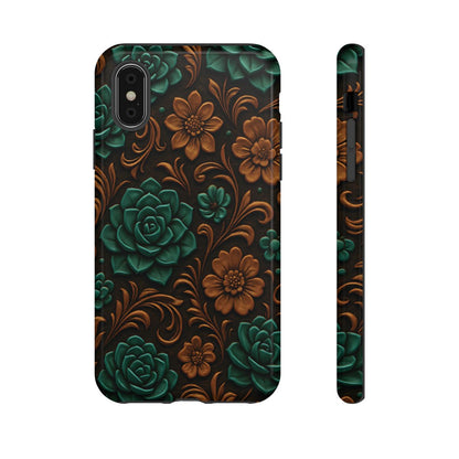 Faux Tooled Succulents Tough Case