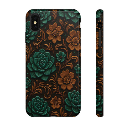 Faux Tooled Succulents Tough Case