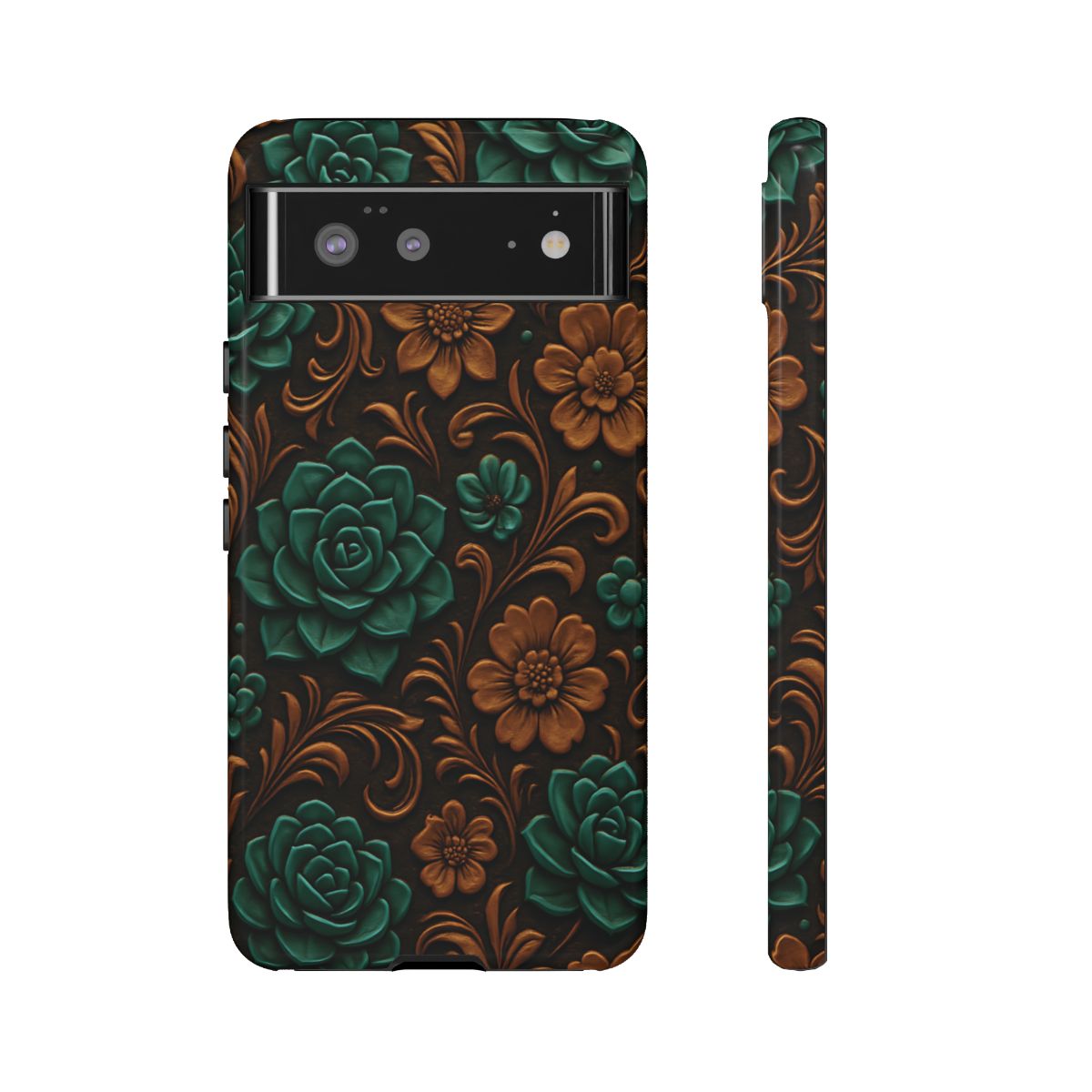 Faux Tooled Succulents Tough Case