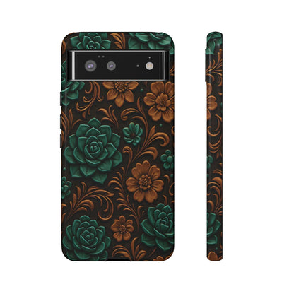 Faux Tooled Succulents Tough Case