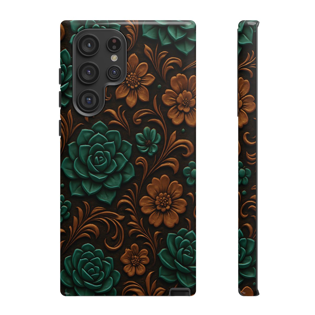Faux Tooled Succulents Tough Case