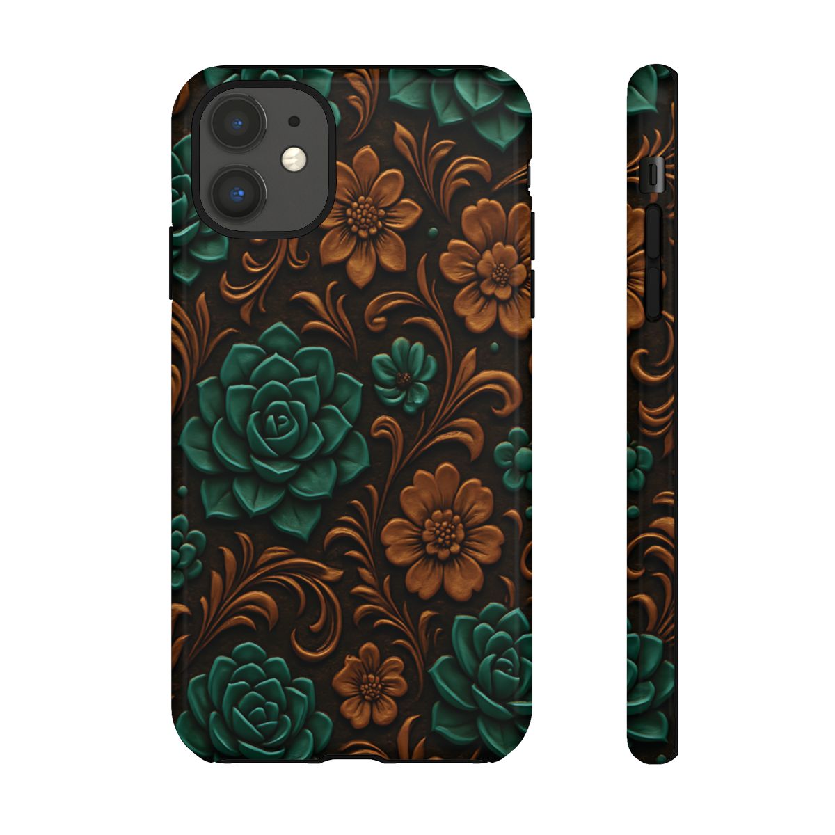 Faux Tooled Succulents Tough Case