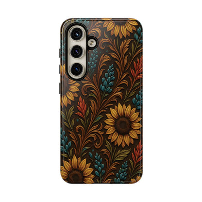 Faux Tooled Western Wildflowers Tough Case