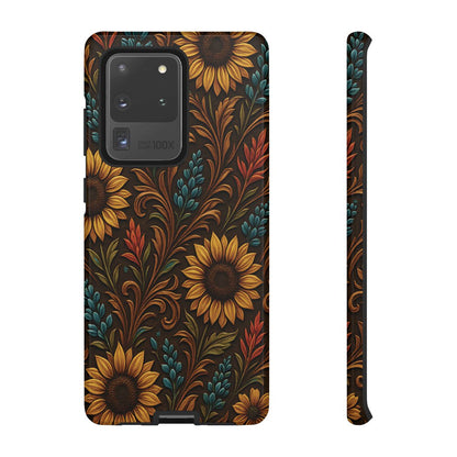 Faux Tooled Western Wildflowers Tough Case
