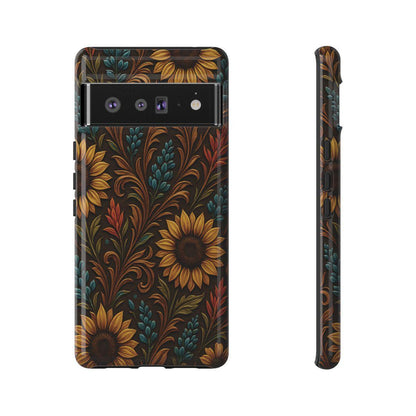 Faux Tooled Western Wildflowers Tough Case