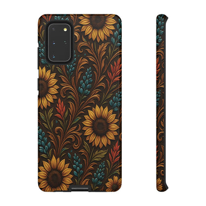 Faux Tooled Western Wildflowers Tough Case