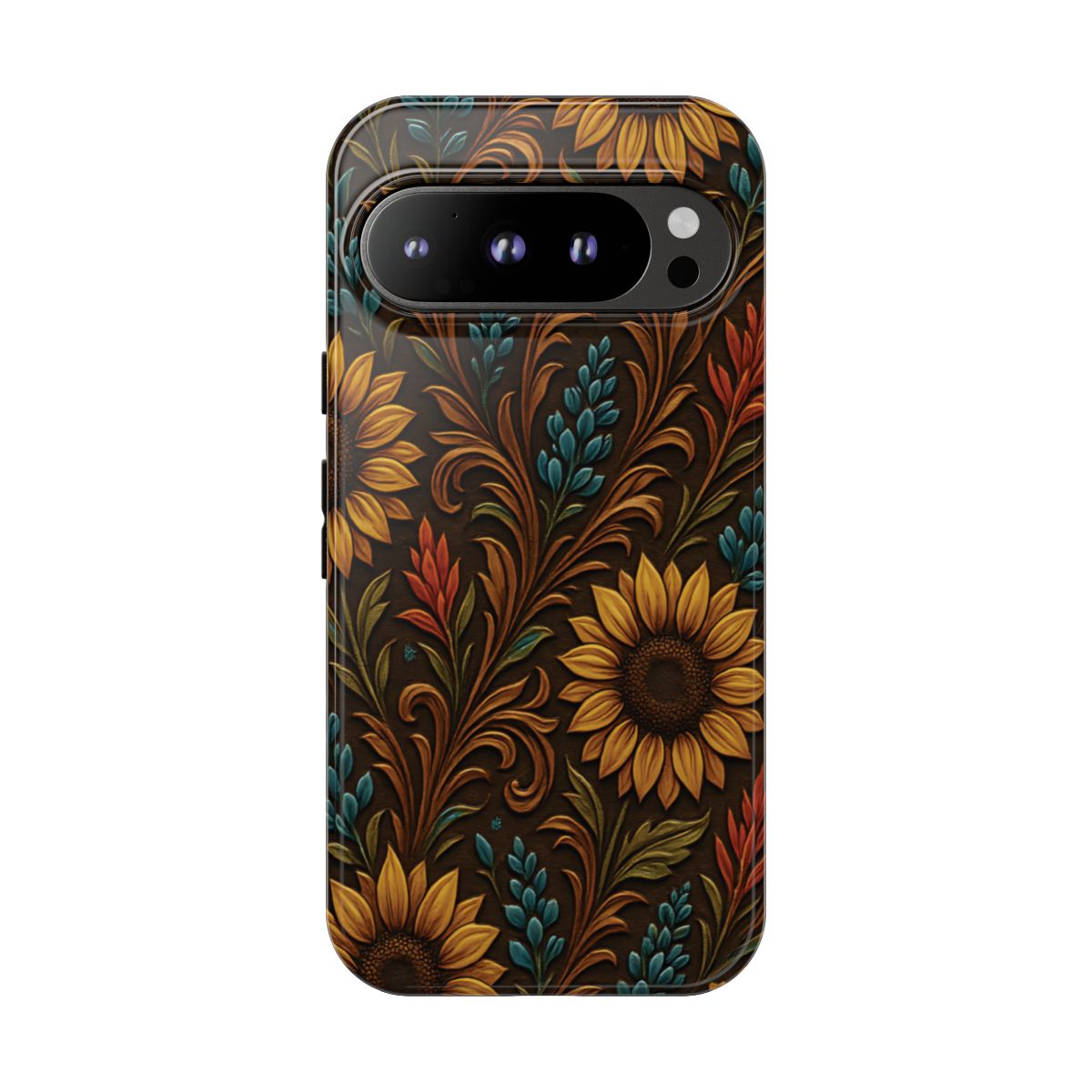 Faux Tooled Western Wildflowers Tough Case
