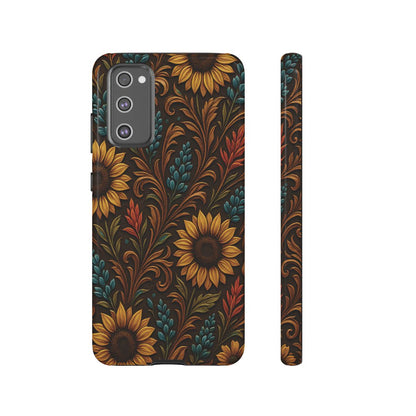 Faux Tooled Western Wildflowers Tough Case