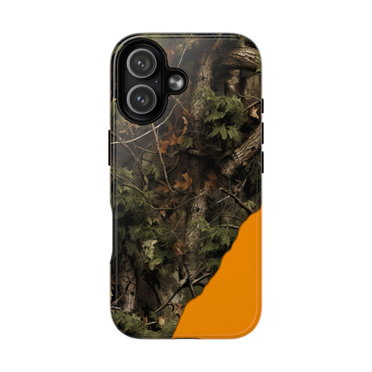 Torn Camo Orange Magnetic Case