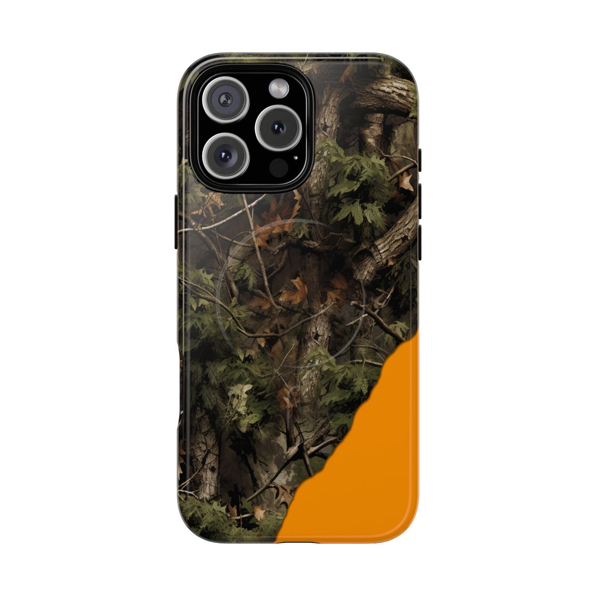 Torn Camo Orange Magnetic Case