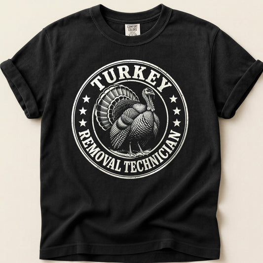 Turkey Removal T-shirt on Black