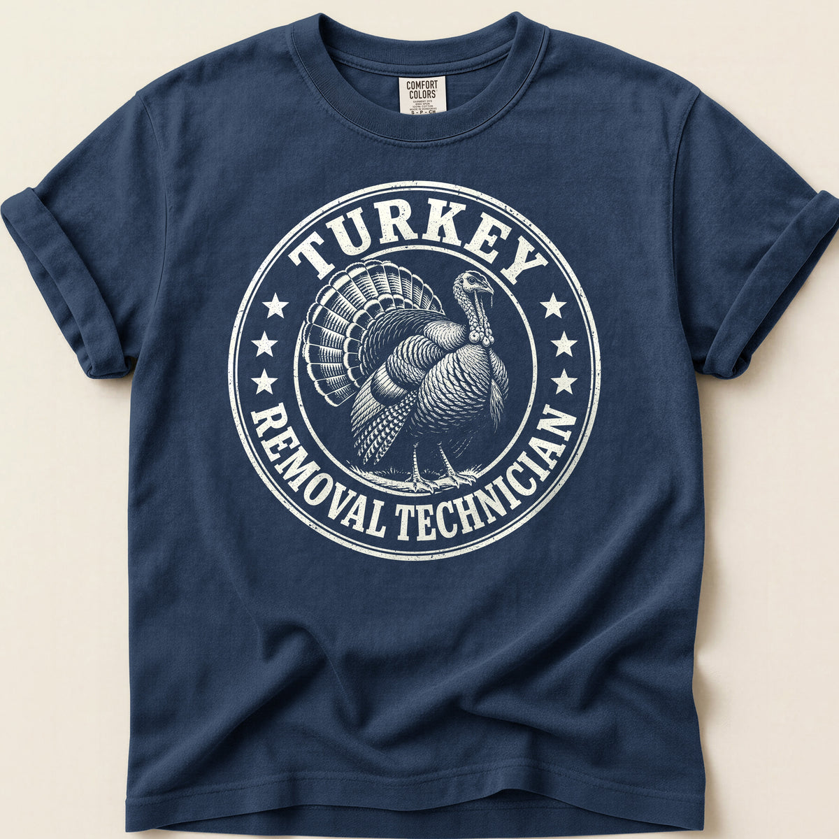 Turkey Removal T-shirt on Navy