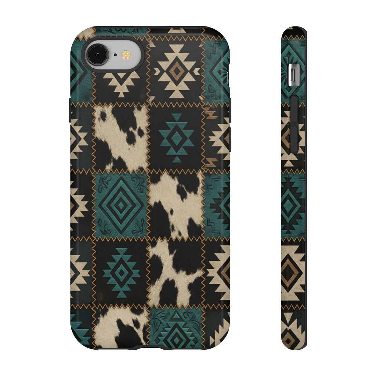 Turquiose Aztec Patchwork Tough Phone Case
