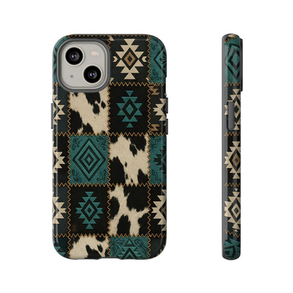 Turquiose Aztec Patchwork Tough Phone Case
