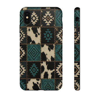 Turquiose Aztec Patchwork Tough Phone Case