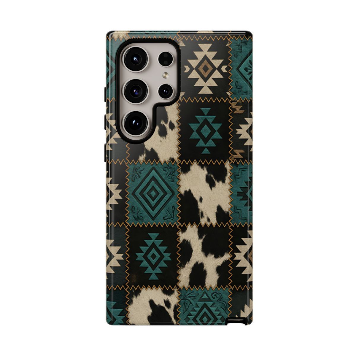Turquiose Aztec Patchwork Tough Phone Case