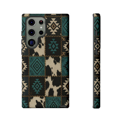 Turquiose Aztec Patchwork Tough Phone Case
