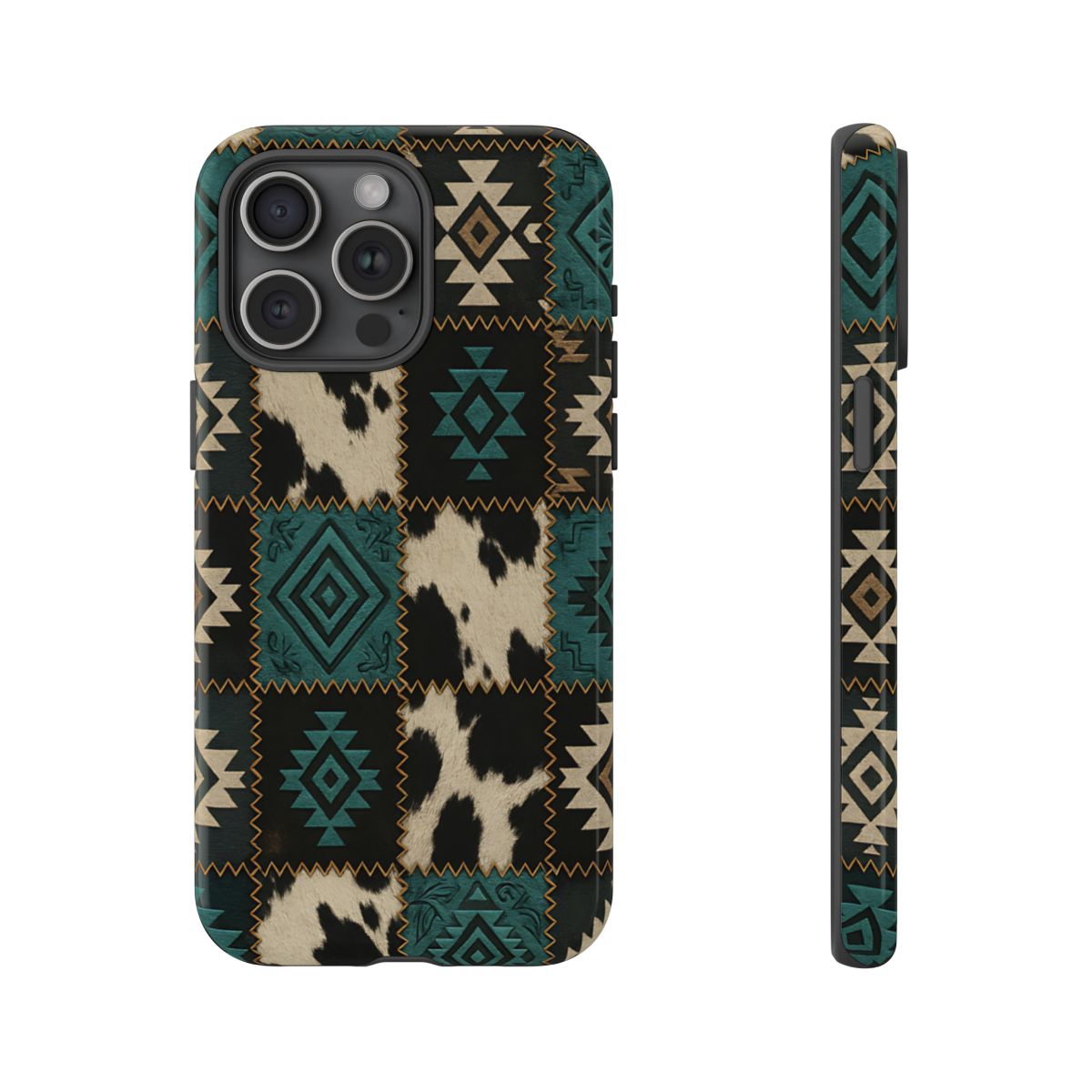 Turquiose Aztec Patchwork Tough Phone Case
