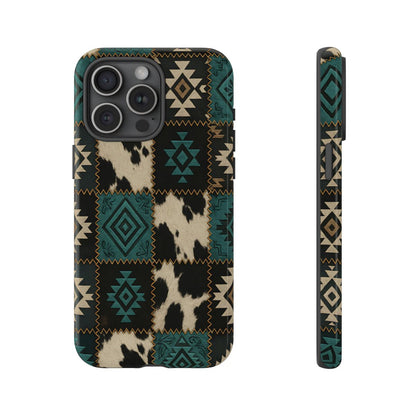 Turquiose Aztec Patchwork Tough Phone Case