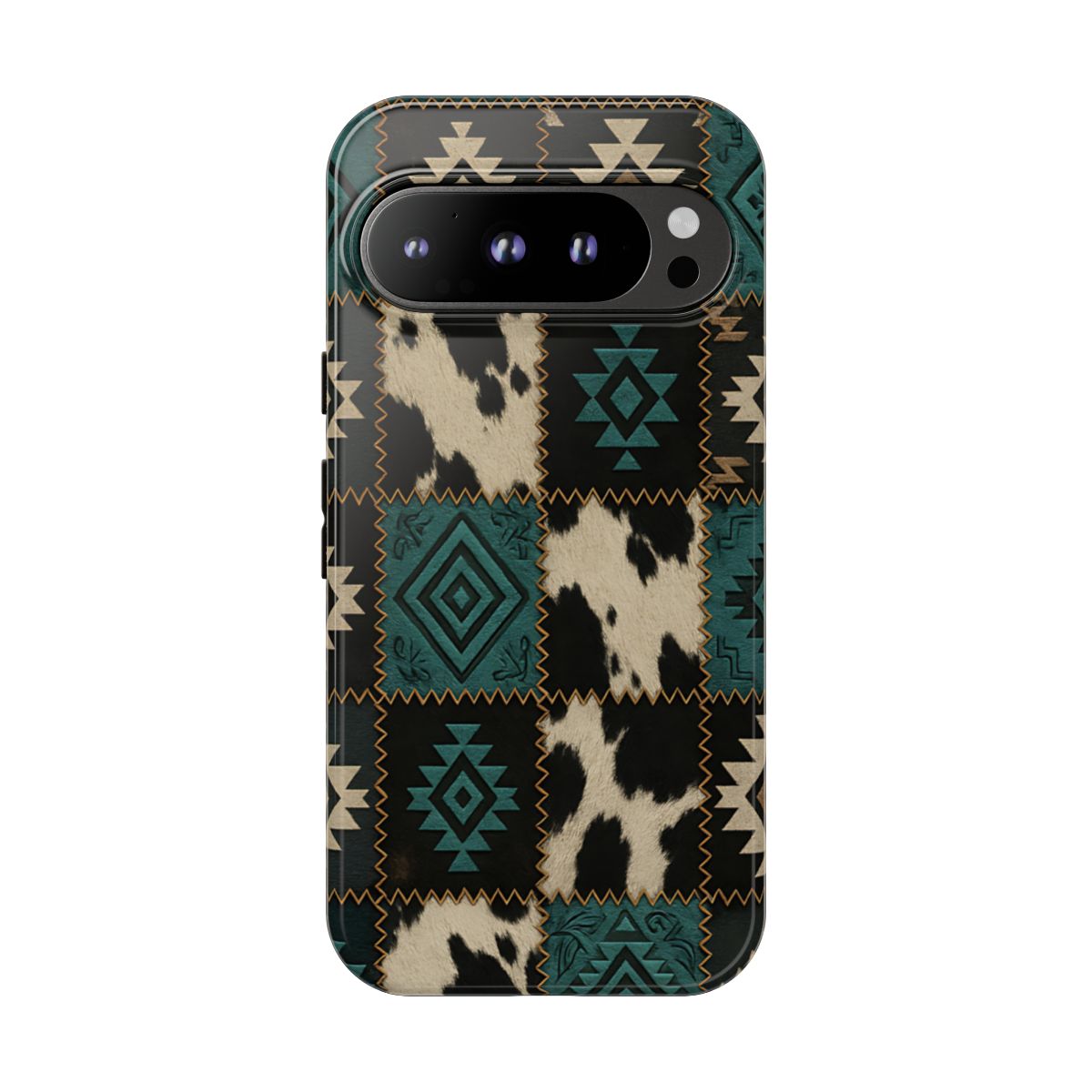 Turquiose Aztec Patchwork Tough Phone Case