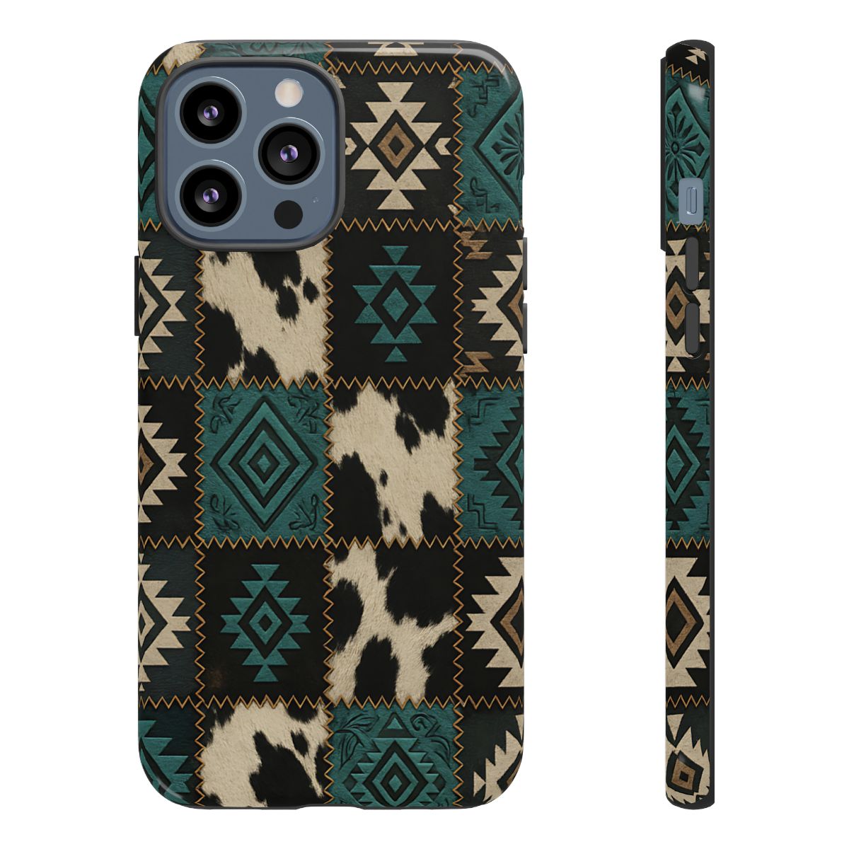 Turquiose Aztec Patchwork Tough Phone Case