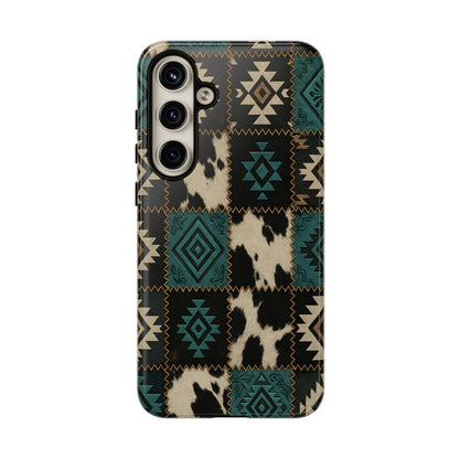 Turquiose Aztec Patchwork Tough Phone Case