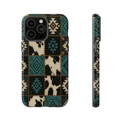 Turquiose Aztec Patchwork Tough Phone Case