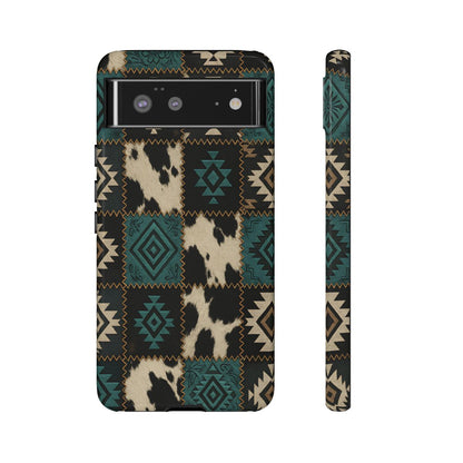 Turquiose Aztec Patchwork Tough Phone Case
