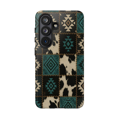 Turquiose Aztec Patchwork Tough Case
